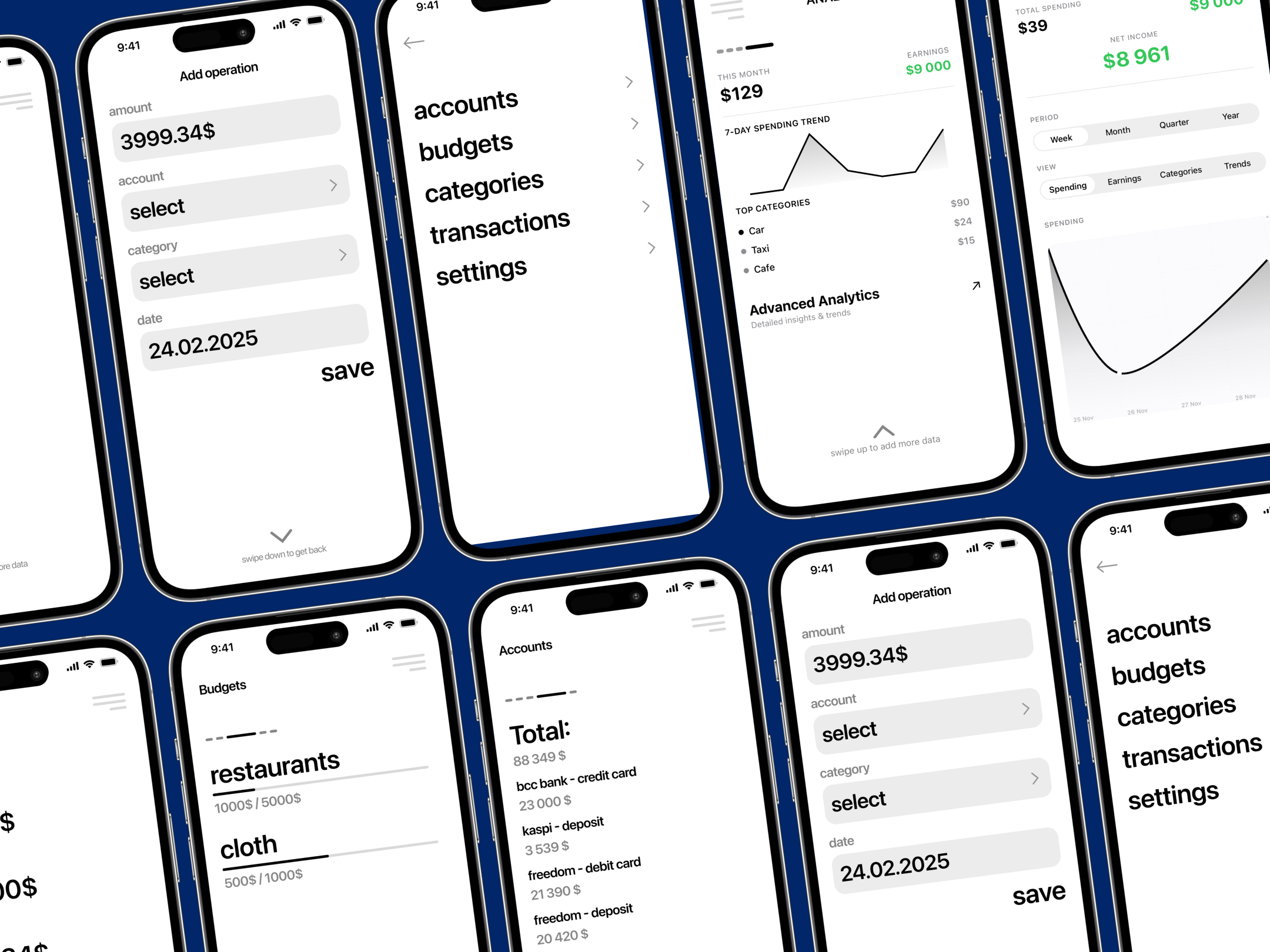 Banky - add operation and advanced analytics